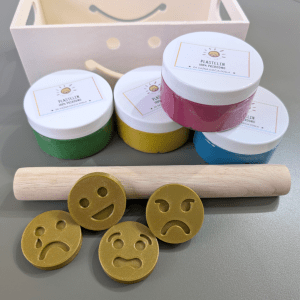 set za igru prirodnim domaćim plastelinom emocije